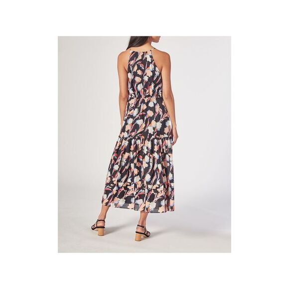 NWT JOIE Womens Black Ruffled Tie Sundress Sleeveless Halter Midi Dress S - Picture 2 of 3